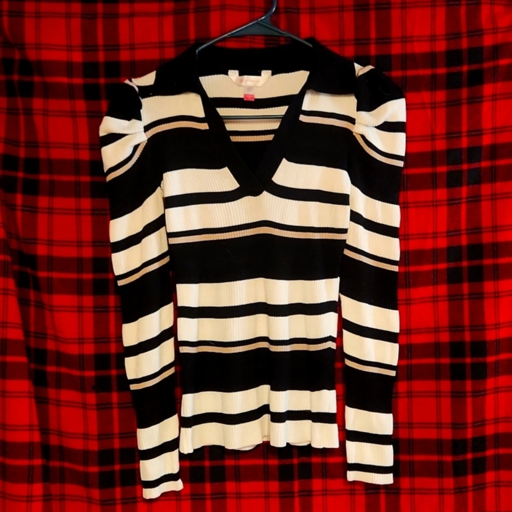 Black&White Striped Sweater
